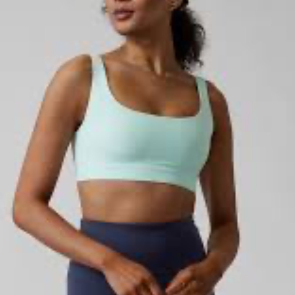 Athleta Exhale Sports Bra in Mint Green Size XL